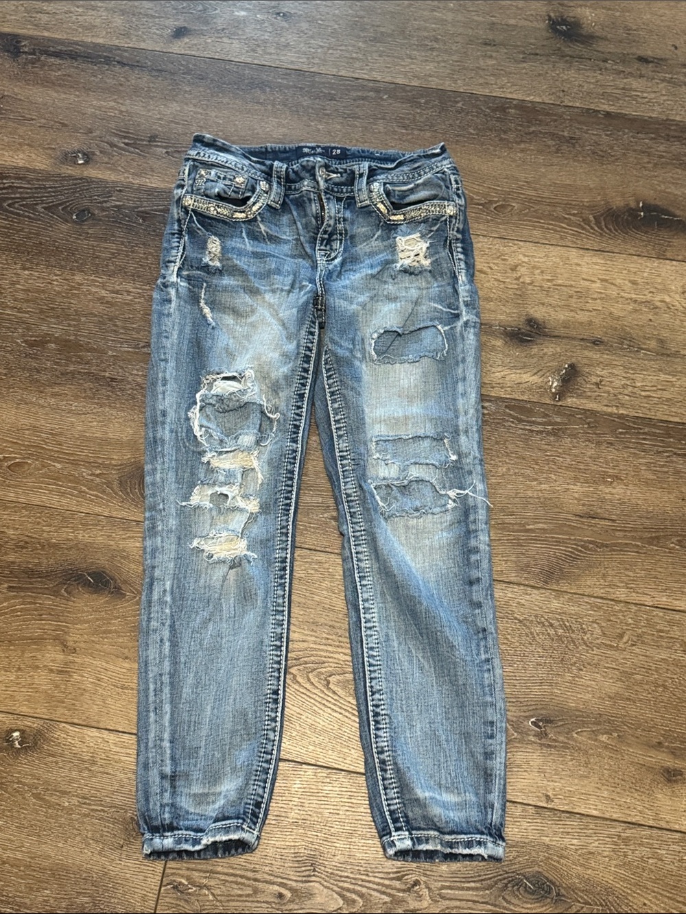 Miss Me low‎ rise ankle skinny jeans 28